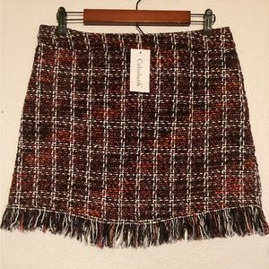 New Colorfaith Tweed Skirt